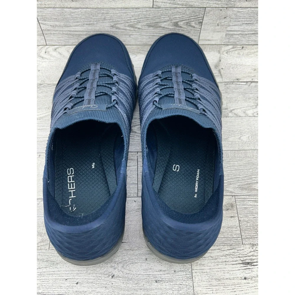 Skechers Slip-ins Reggae Slim Takes Two Navy Blue Sneakers 100593 Women Size 9.5